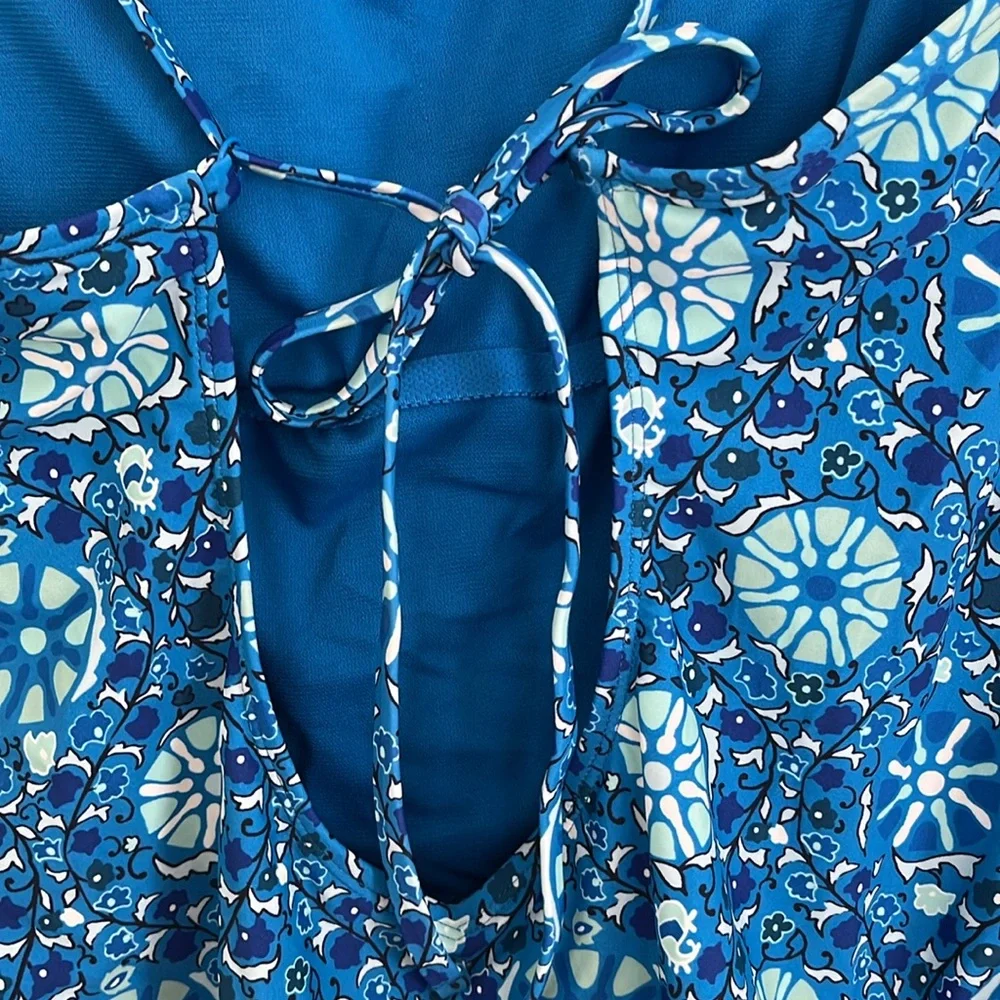 Rhode for Target blue zinnia floral print swimsuit